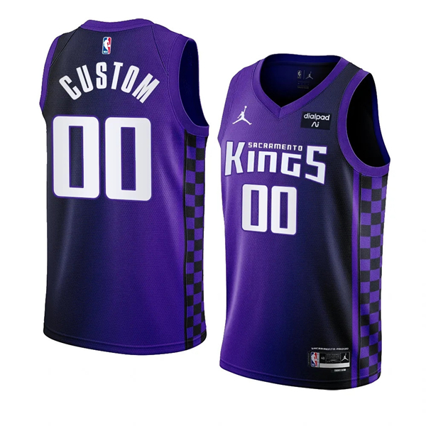 Men's Sacramento Kings Active Player Custom Purple 2023/24 Statement Edition Swingman Stitched Basketball Jersey